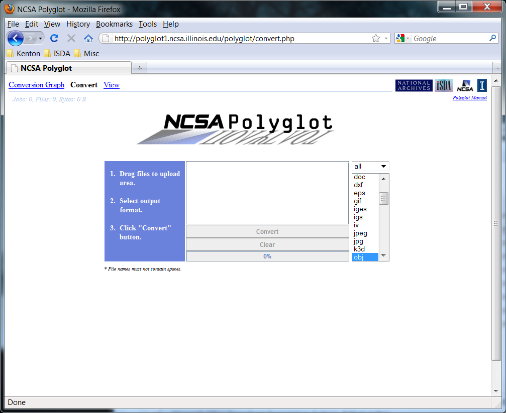 The front end of the Polyglot Web Interface.